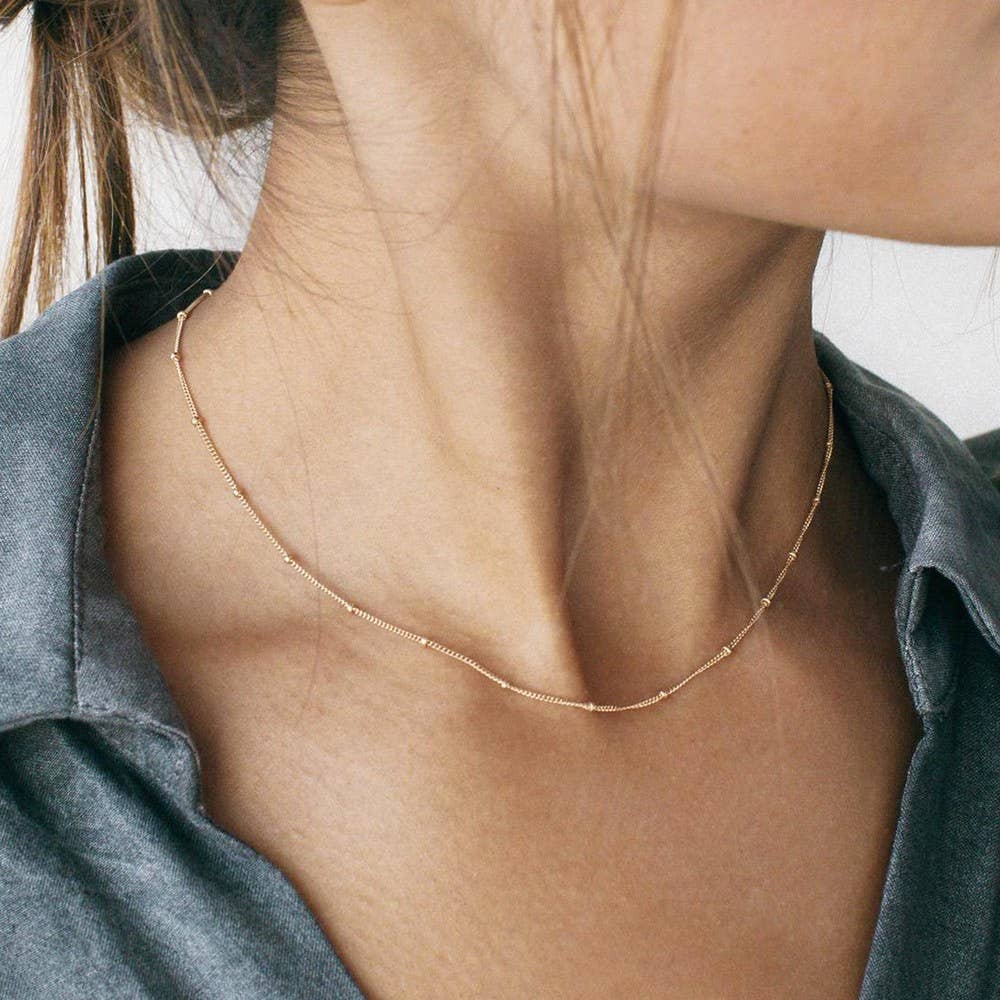 Dainty shops gold beaded necklace