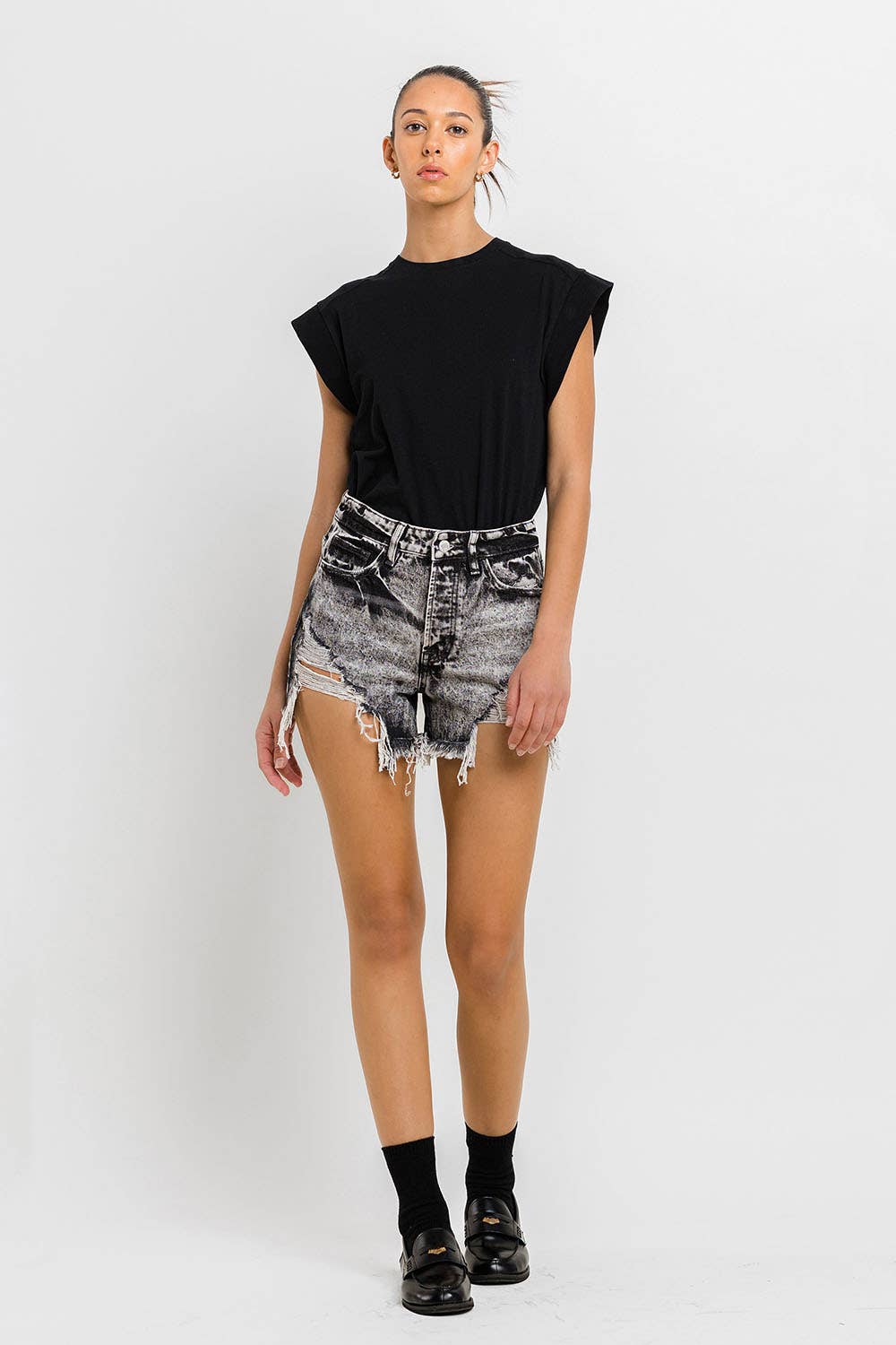 SUPER HIGH RISE MOM SHORTS V2254: