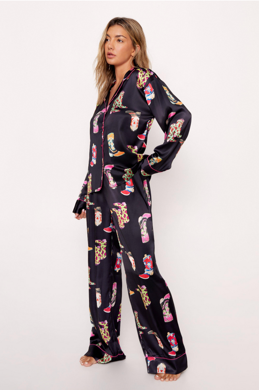 Western Pant Set Satin Pj's