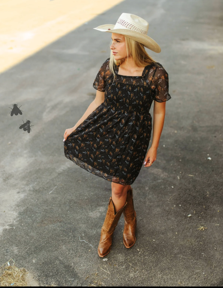 Western Horse Print Dress