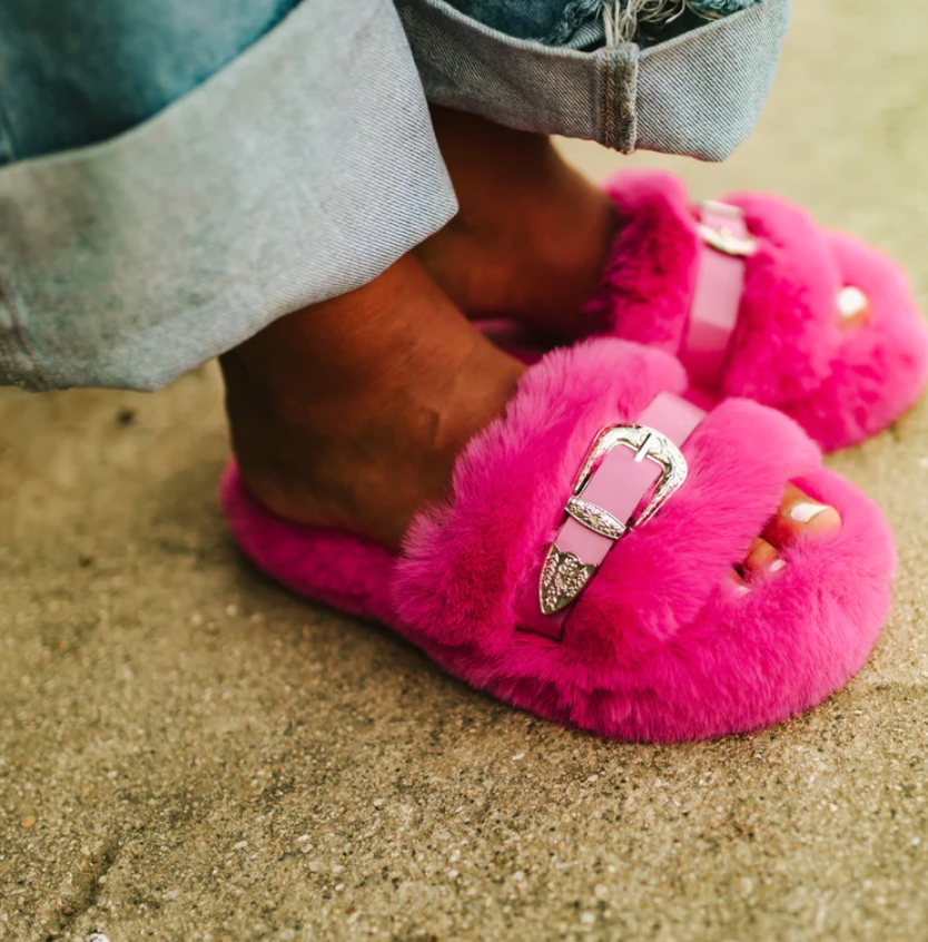 Western Buckle Slippers