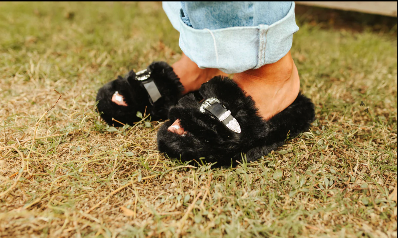 Western Buckle Slippers