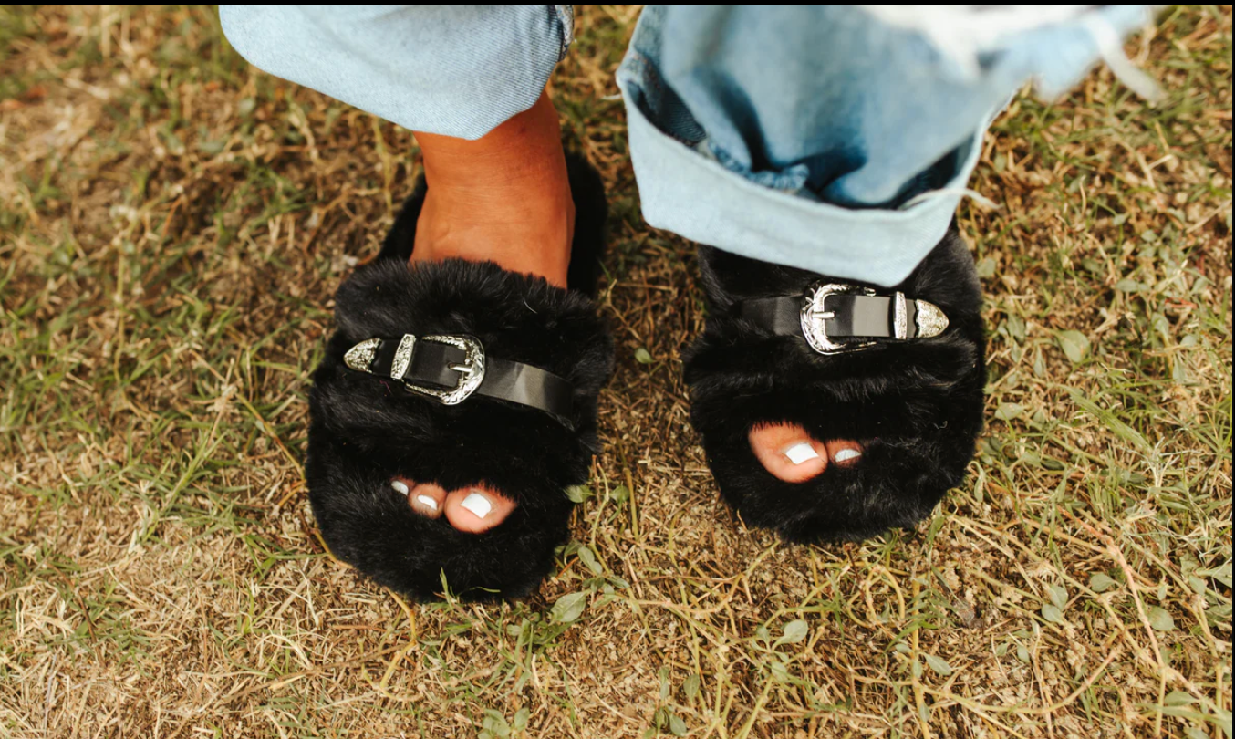 Western Buckle Slippers