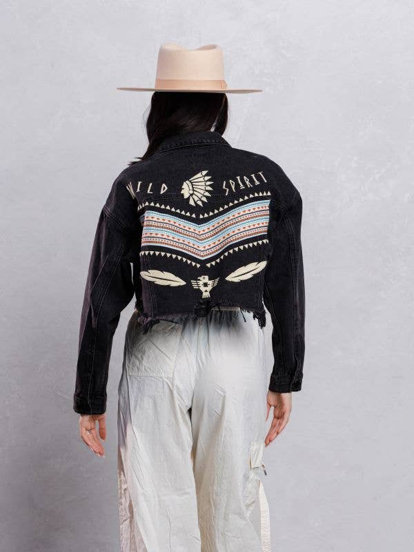 Wild Spirit Crop Denim Jacket