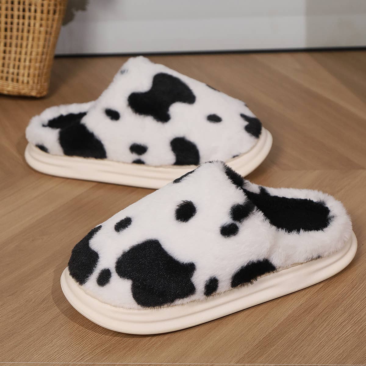 Western Cow Print Slippers